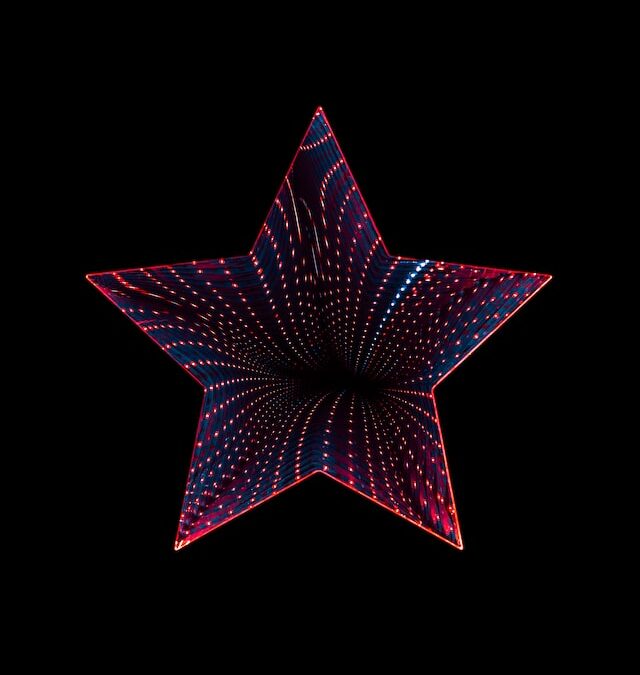 black background with red star